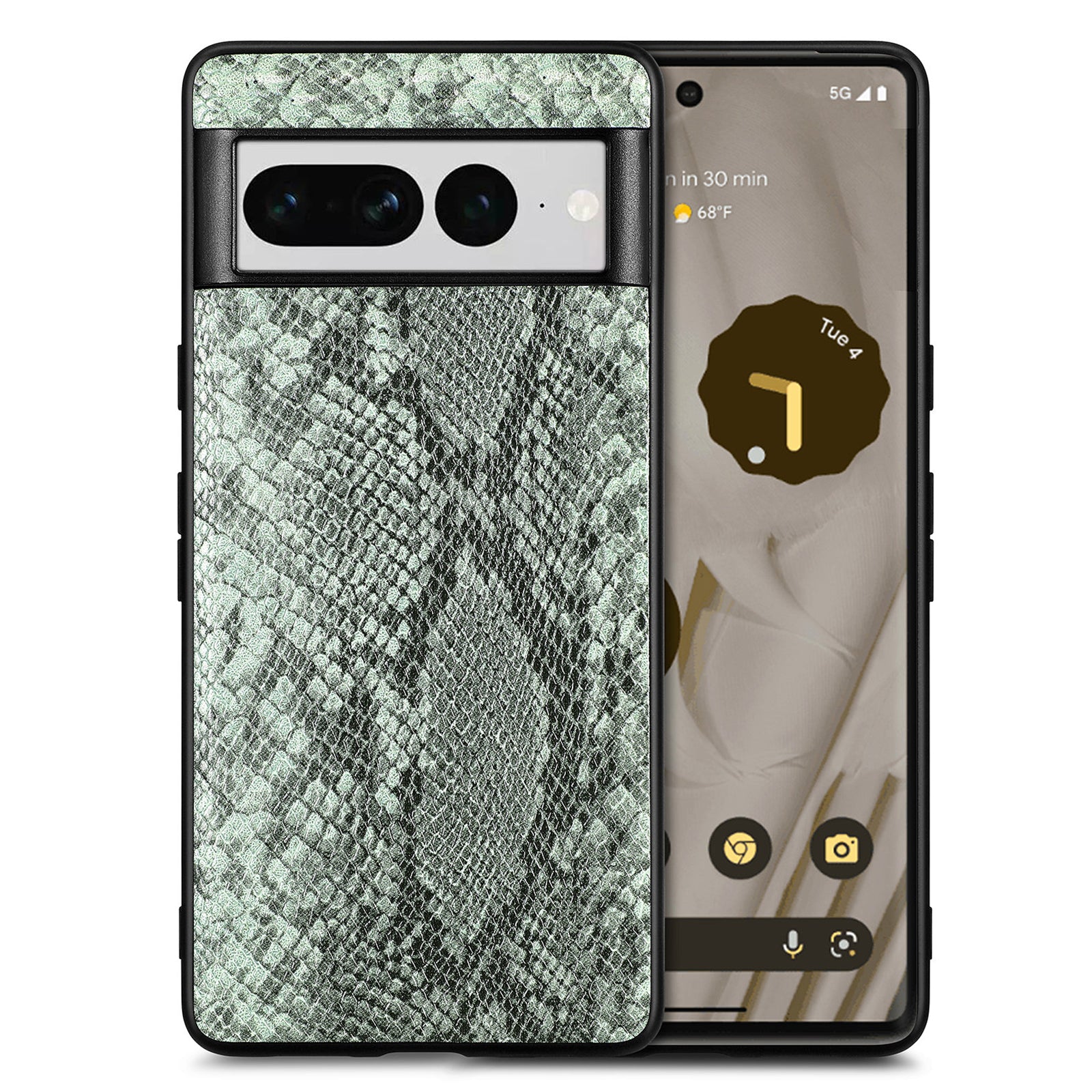 For Google Pixel 7 Pro 5G Fall Proof Cell Phone Case Snake Texture PU Leather Coated PC TPU Cover For Google Pixel 7 Pro 5G Fall Proof Cell Phone Case Snake Texture PU Leather Coated PC TPU Cover